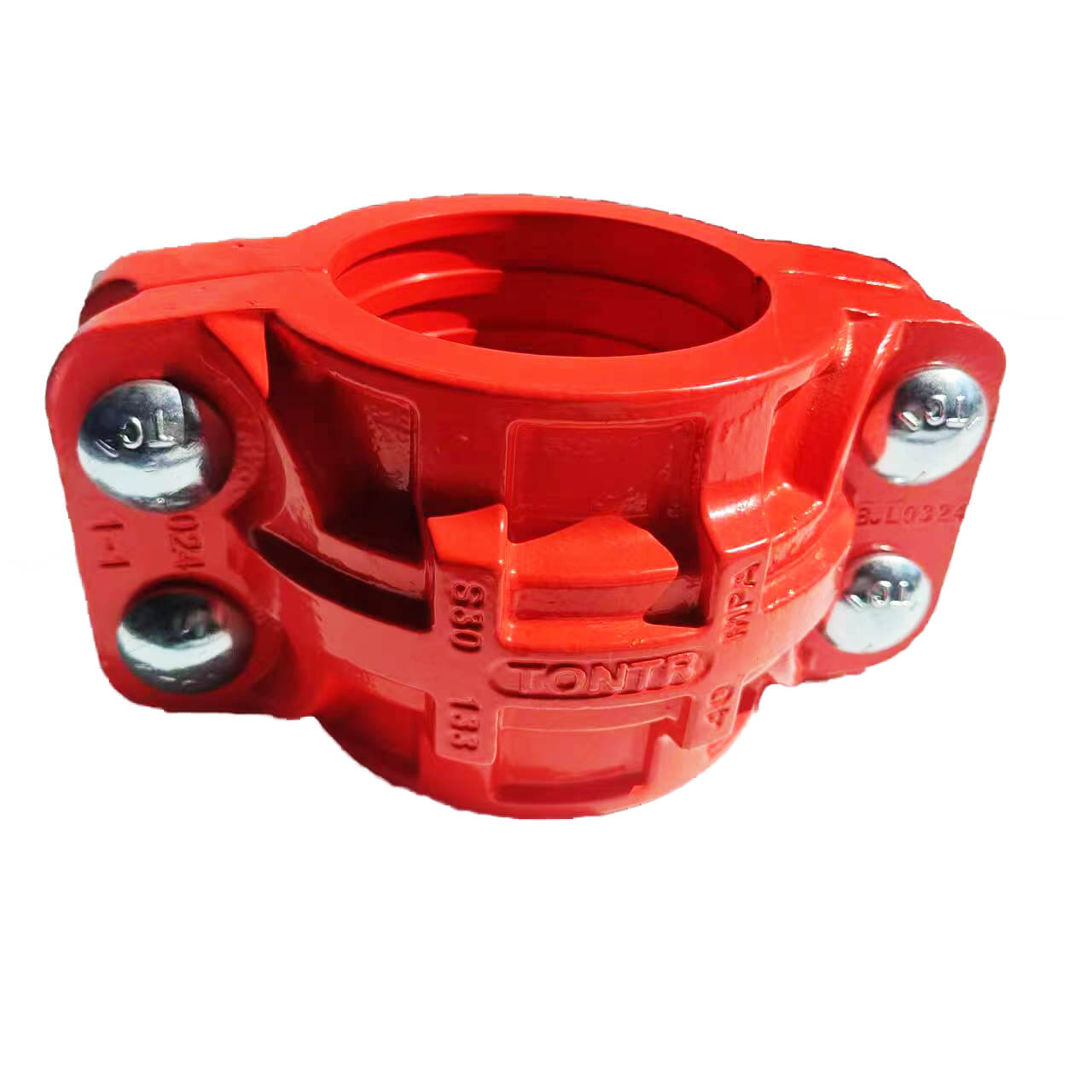 Raccord de tuyau en fonte ductile rouge