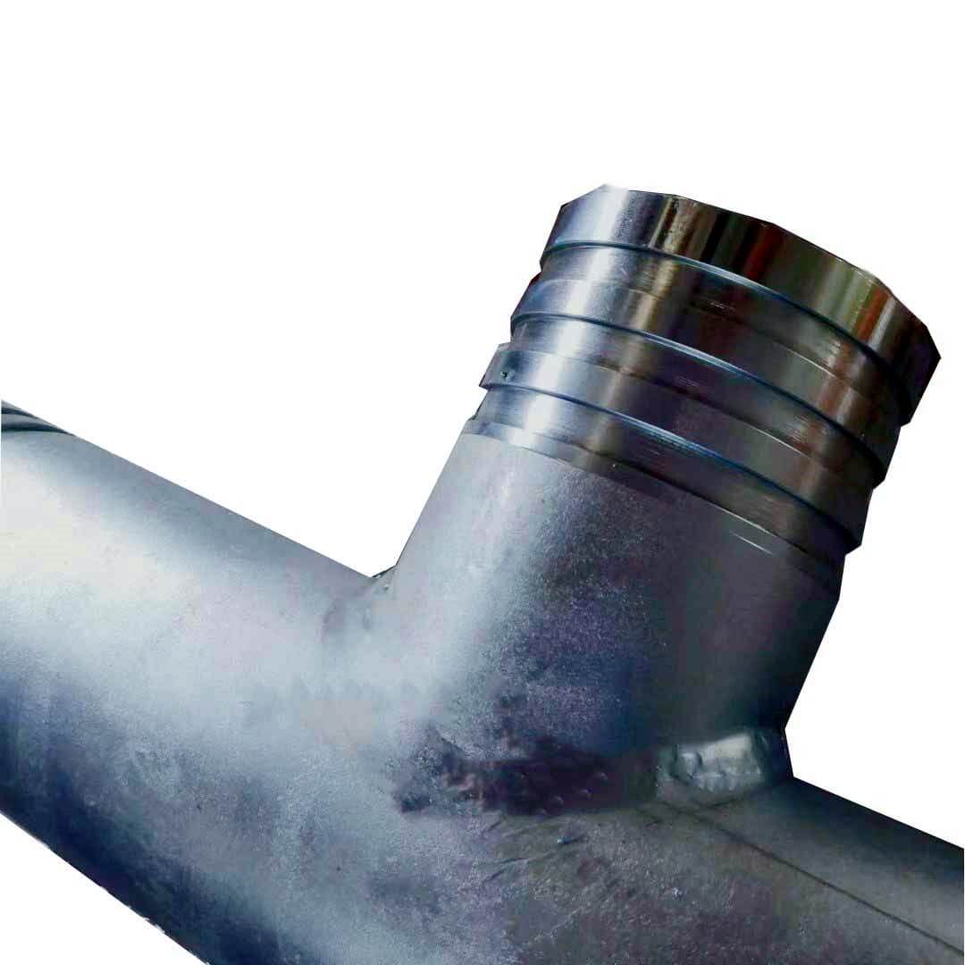 Raccords de tuyaux en T droits rainurés galvanisés en acier inoxydable/fonte